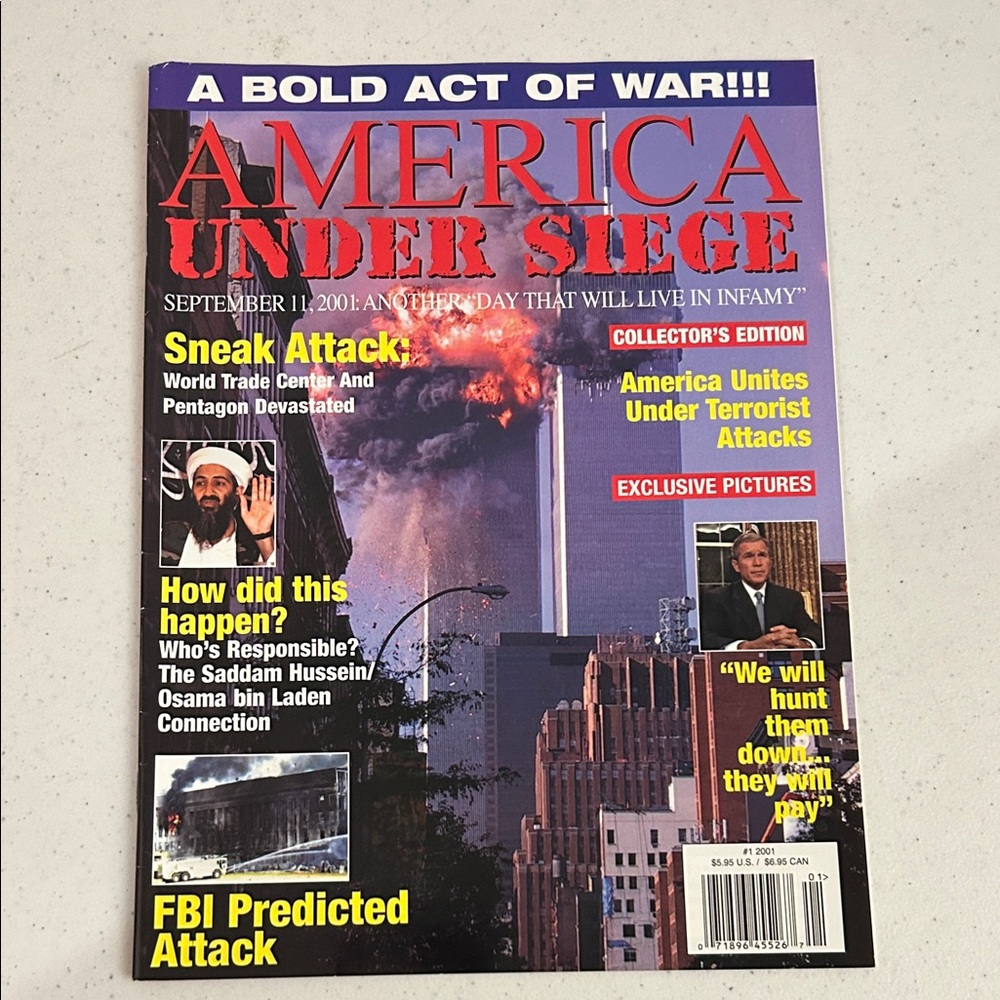America Under Siege Magazine September 11, 2001. Collectors Edition.